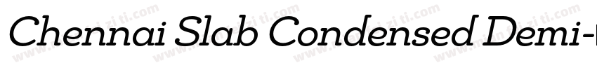 Chennai Slab Condensed Demi字体转换